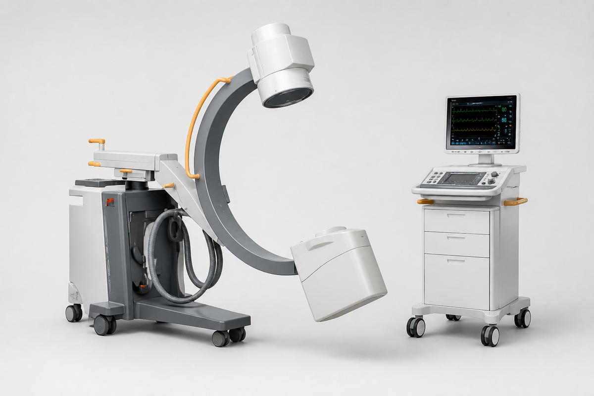 C-Arm X-ray machine and mobile monitoring station